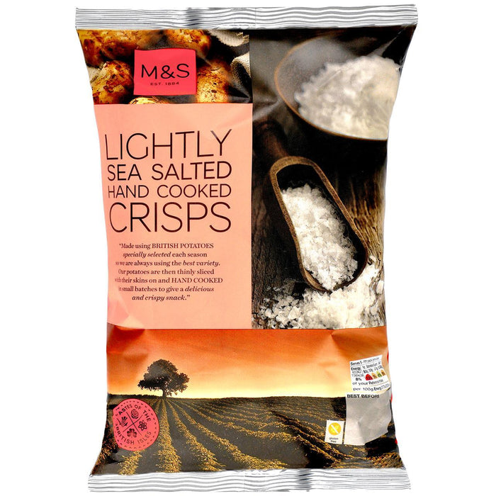 M & S Leichtsee gesalzene handkochte Chips 150g