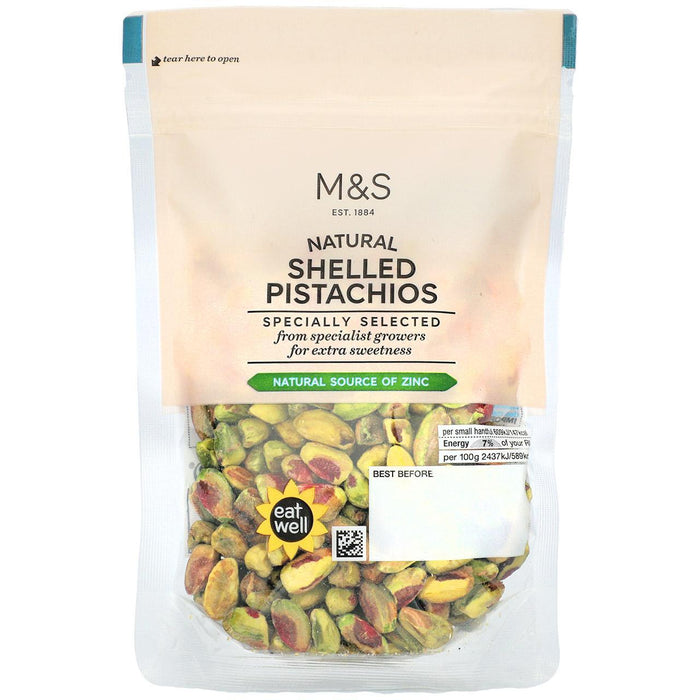 M & S Natural Shelled Pistazien 150g