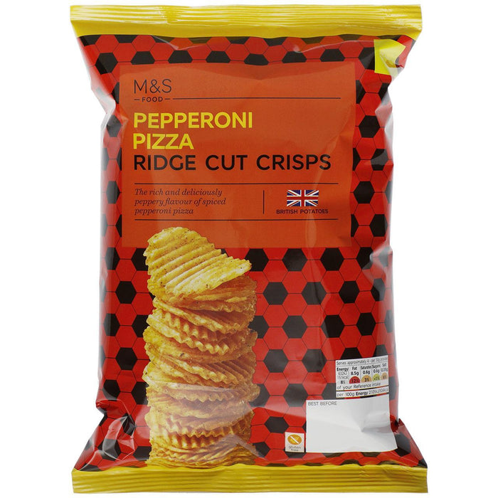 M&S Pizza Pepperoni Ridge Cut Crisp 135g