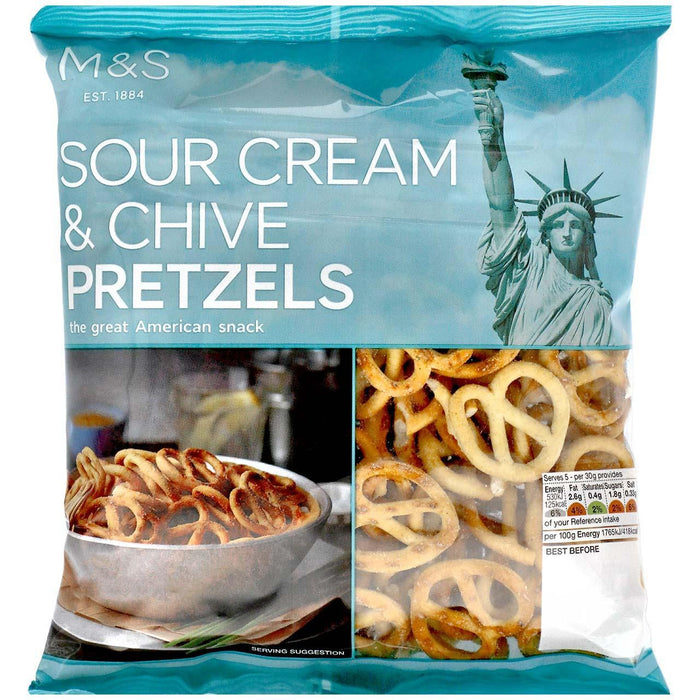 M&S Sour Cream & Chive Pretzels 150g