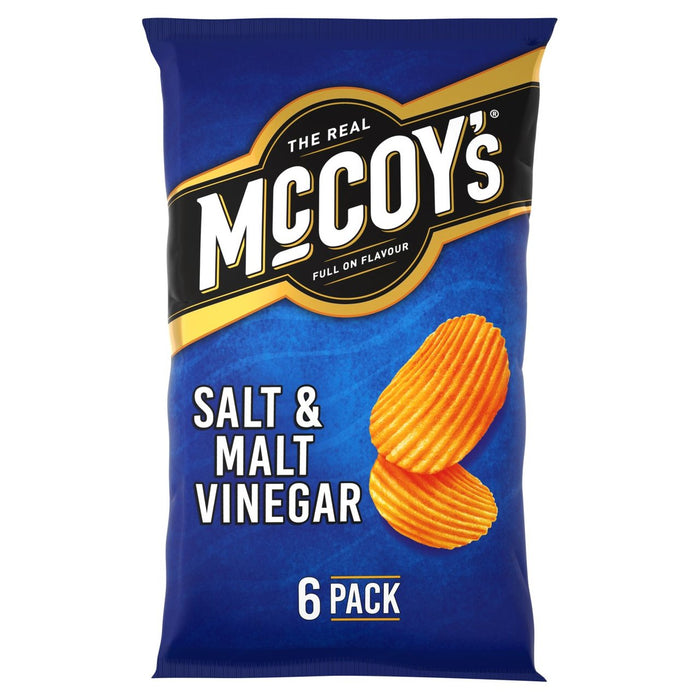 McCoy's Salt & Malt Vinegar Multipack Crisps 6 par pack