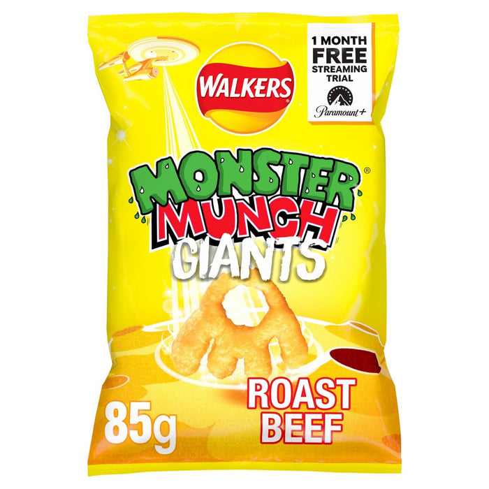 Monster Munch Giants bocadillos de carne asada 85g