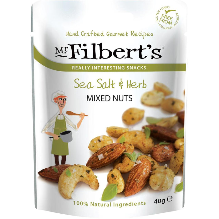 Mr Filberts Meersalz & Herb Mischnüsse Mandel Erdnüsse & Cashewnüsse 40G