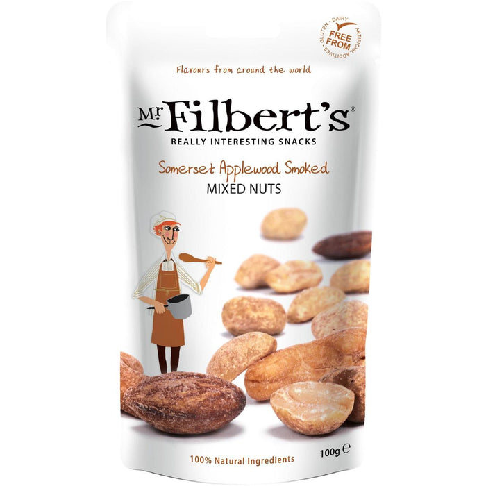 Mr Filberts Somerset Applewood rauchte Erdnüsse Mandeln und Cashewnüsse 100g