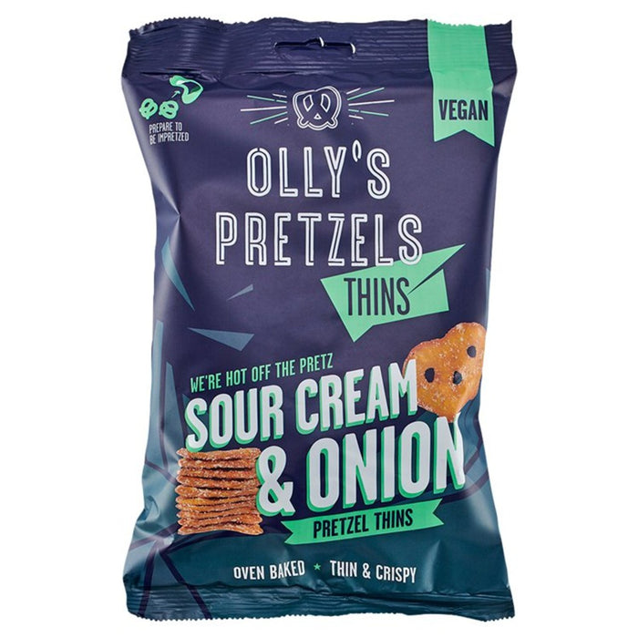 Ollys Brezel Thins Sour Cream & Zwiebel 140g