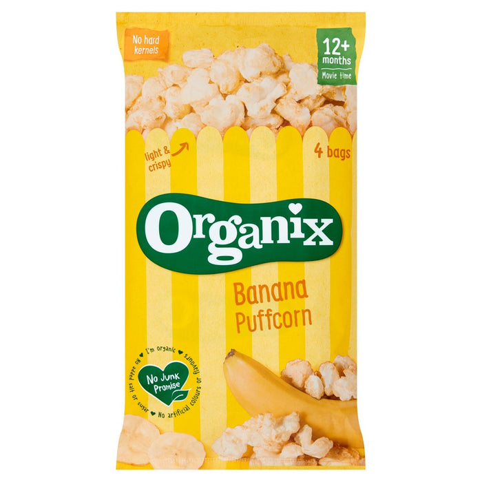 Organix Banana Organic Puffcorn 12 mths+ Multipack 4 x 10g