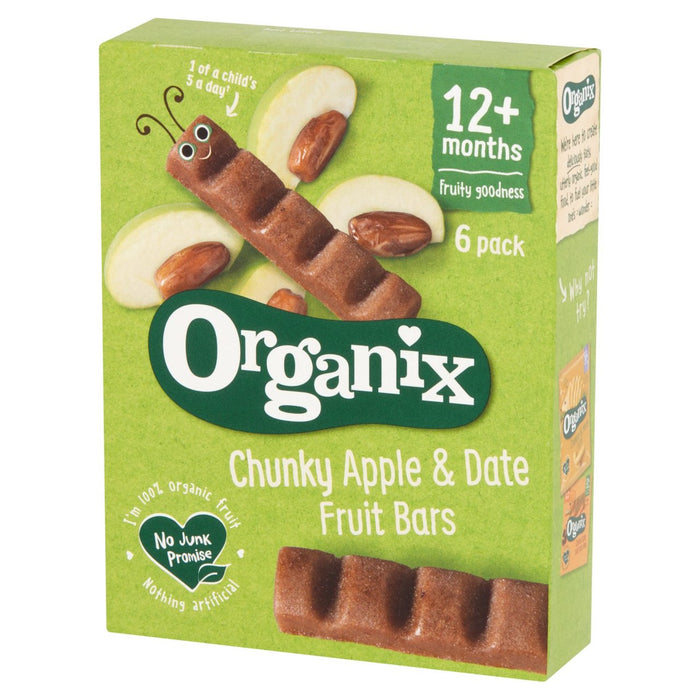 Organix Chunky Apple & Date Barres de fruits organiques 12 MTS + Multipack 6 x 17G