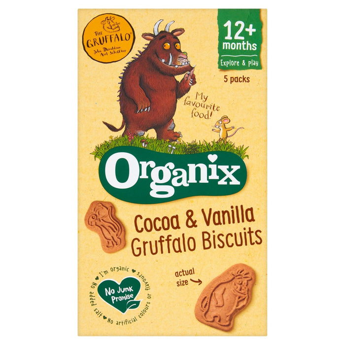 Organix Cocoa y vainilla Gallas Gruffalo Orgánica 12 MTH+ Multipack 5 x 20g