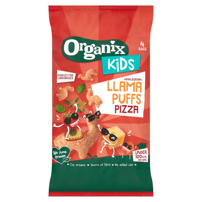 Organix Kids Pizza Grain Organic Llama Puffs Multipack 4 x 12g