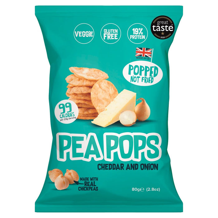 PEA POPS CHEDDAR & ONION 80G