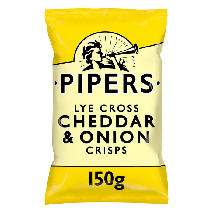 Pipers Lye Cross Cheddar & Onion Crisps 150g