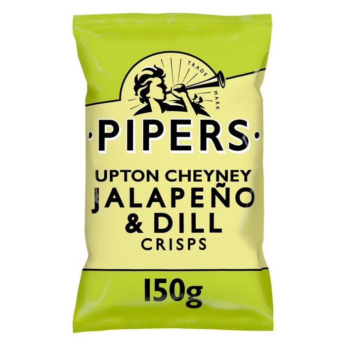 Pipers Upton Cheyney Jalapeno & Dill Crisps 150G