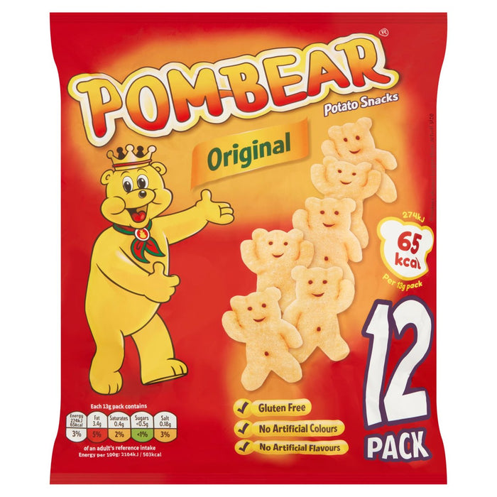 Pom-Bear Original Multipack Crisps 12 per pack