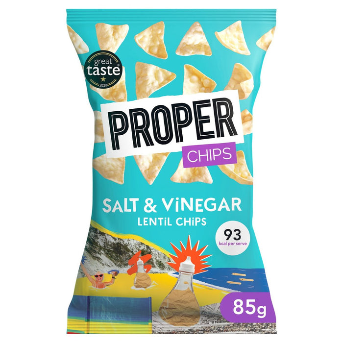 Properchips Salt & Vinegar Lentil Chips 85g