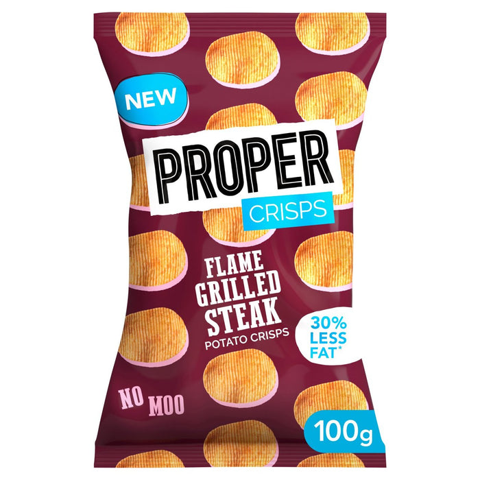 Richtige Chips Flammen gegrilltes Steak teilen 100g