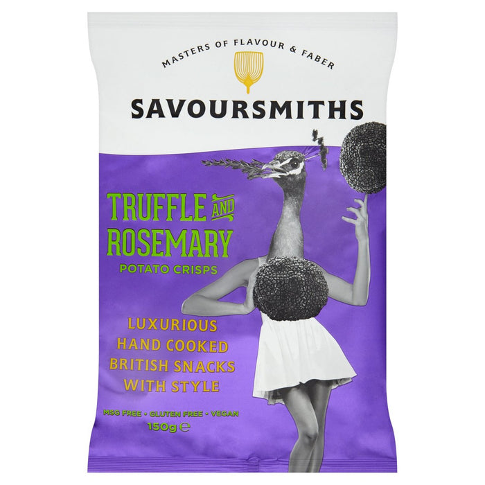 Savoursmiths Truffle y Rosemary Luxury English Potato Crisps 150G