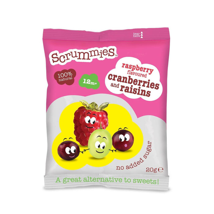 Scrummies Cranberges et raisins secs Scrummies 12 MTS + 20G