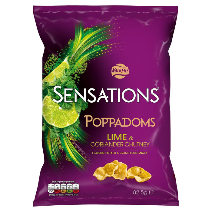 Empfindungen Lime & Coriander Chutney teilen Poppadoms 82,5G