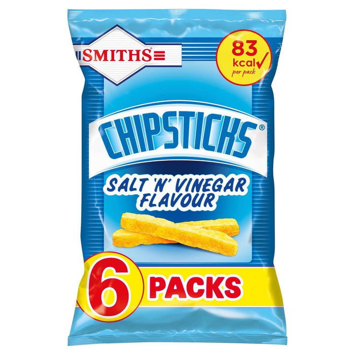 Smiths Chipsticks Salt & Vinegar Snacks 6 per pack