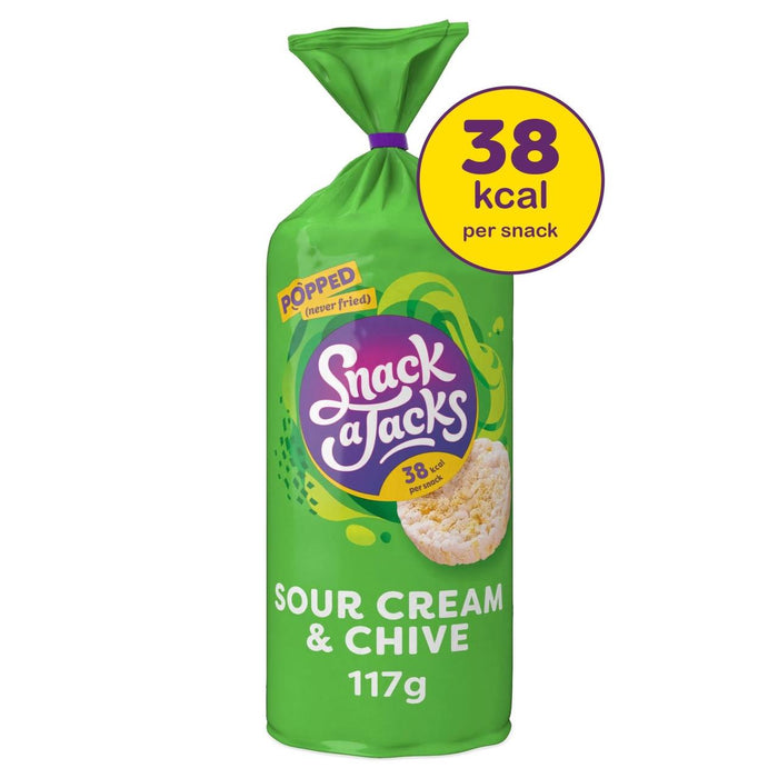 Snack A Jacks Sour Sahne & Schnittlauch Teilen Reiskuchen 117g