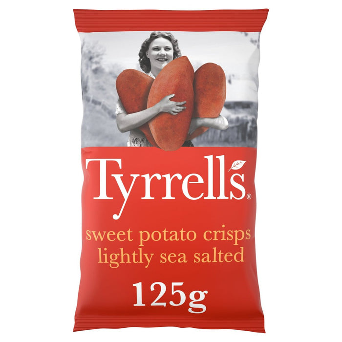 Tyrrells Lightly Sea Salted Sweet Potato Sharing Crisps 125g