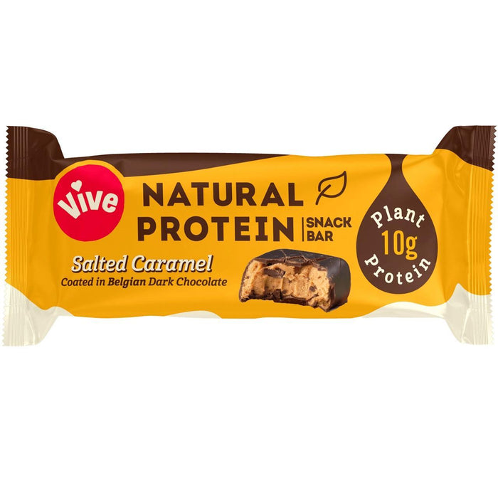 Barras de proteína de chocolate viva viva caramelo salado 49g