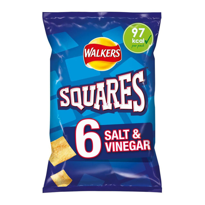 Walkers Squares Salt & Vinegar Snacks 6 per pack