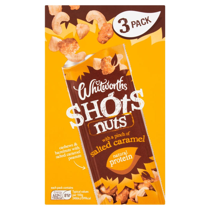 حزمة Whitworths Shots Pack كراميل مملح 3 لكل علبة