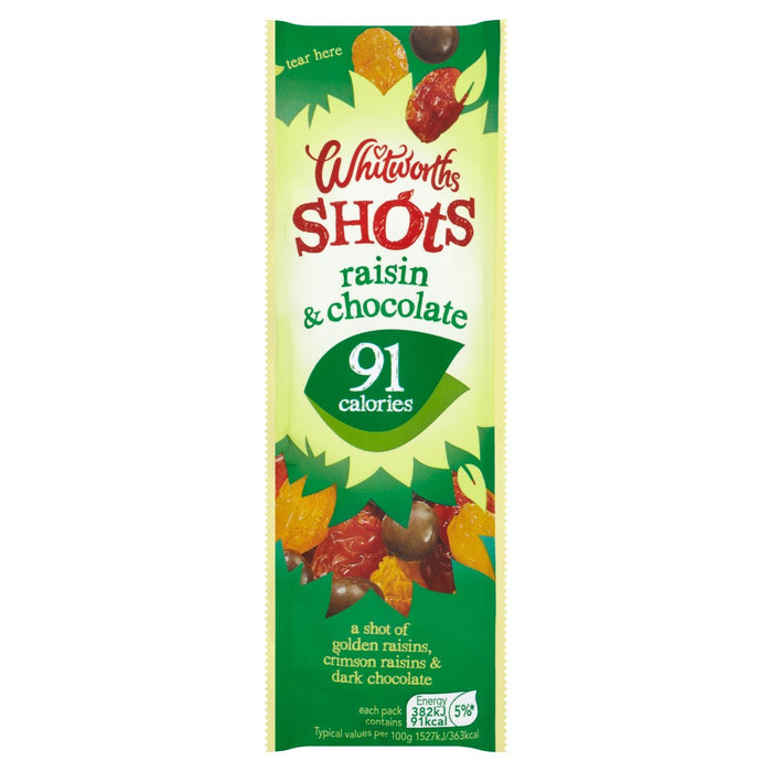 Whitworths Shots Single Raisin & Chocolate 25g