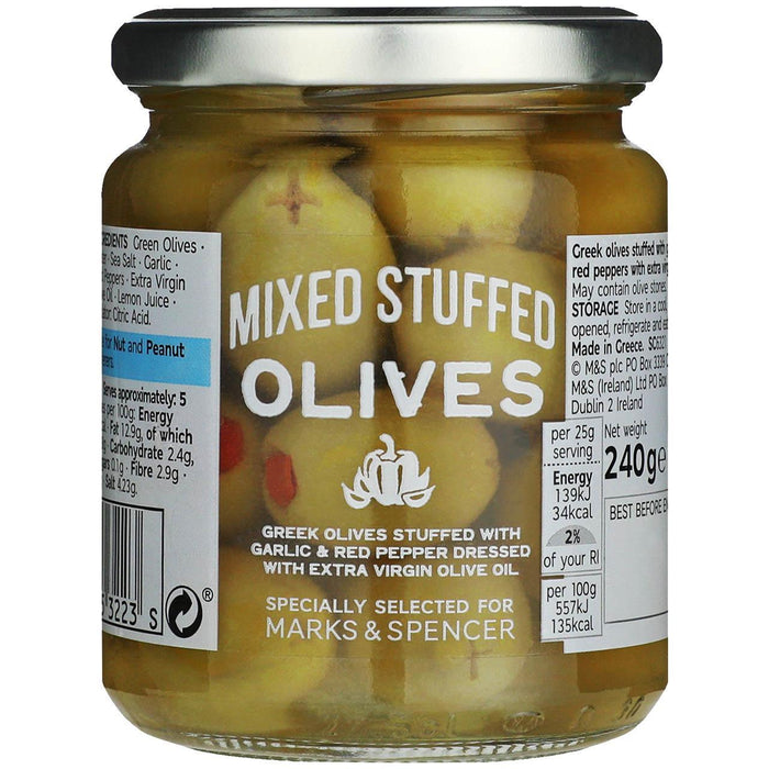 M&S Olives rellenas mixtas 240G