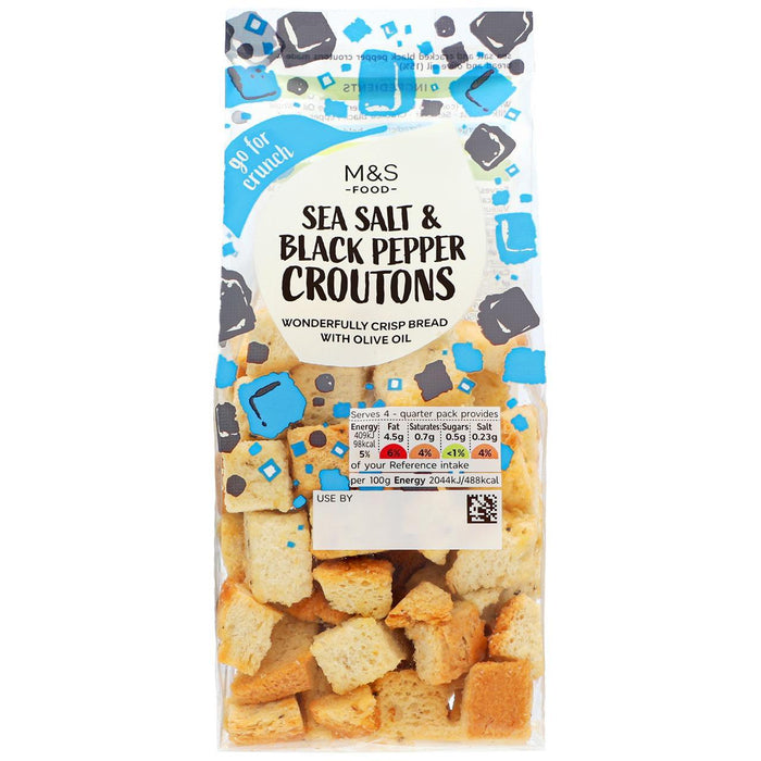 M & S Meersalz & schwarze Pfeffer -Croutons 80G