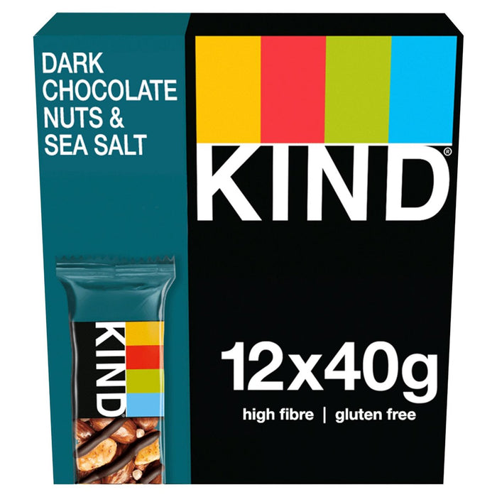 KIND Dark Chocolate Nuts & Sea Salt 12 Pack 12 x 40g