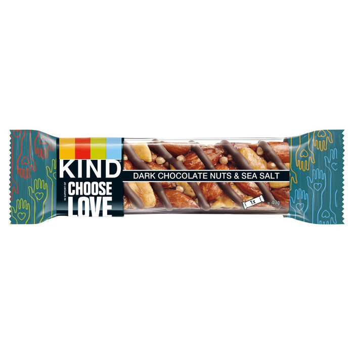 Kind au chocolat noir noix et snack de sel de mer 40G