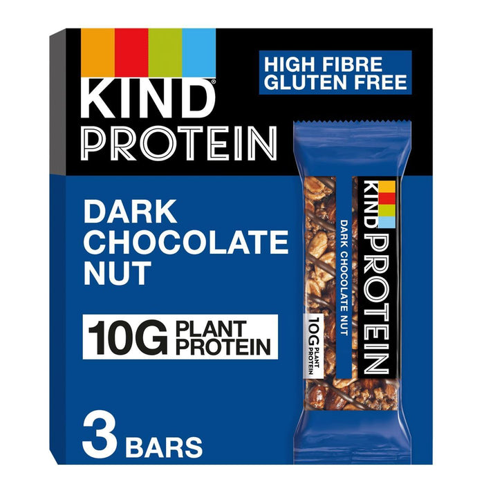 Kind Protein Double Nut Nut Multipack 3 x 42g de noix de chocolat noir 3 x 42g