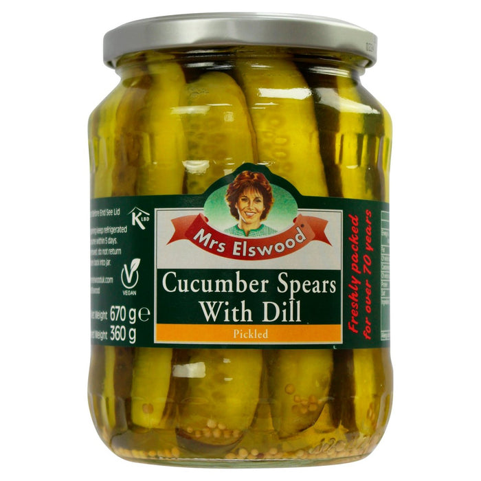 Mrs Elswood Cucumber Spears with Dill 670g