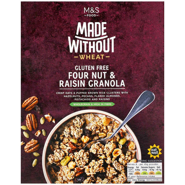 M&S fait sans quatre noix et raisin Granola 360G