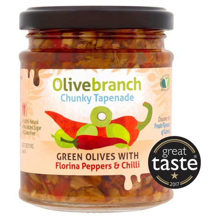 Rama de oliva Tapenade de oliva con Florina Peppers & Chilli 180G