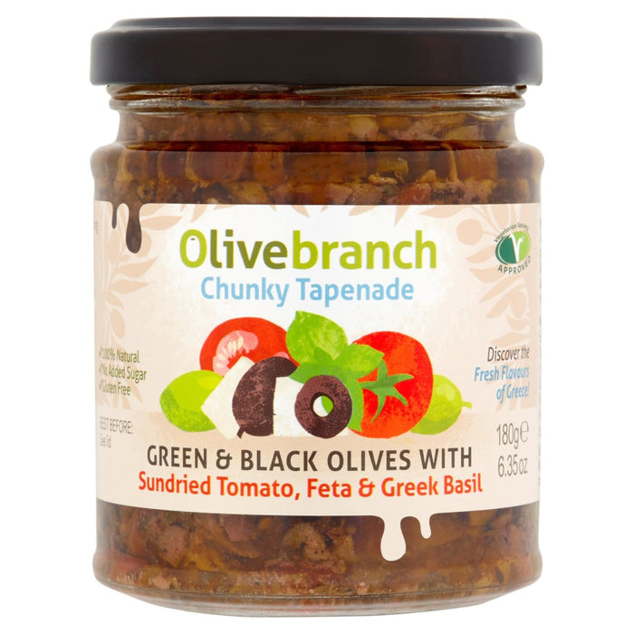 Branche d'olive tapenade d'olive avec feta tomate séchée et basilic grec 180g