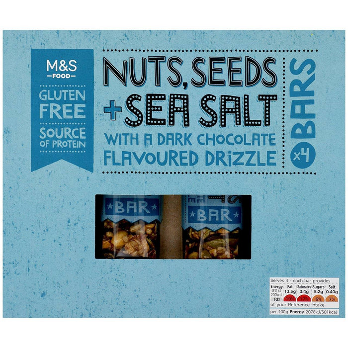 Graines de noix M&S et barres de sel de mer 4 x 40g