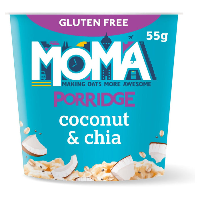 MOMA Gluten sin lácteos de gachas de gachas sin lácteos y chia 55g