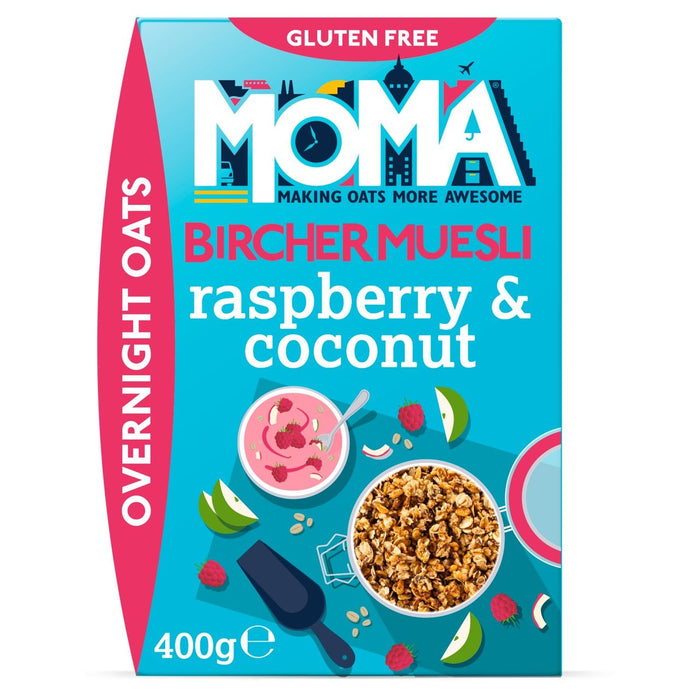 Moma Gluten Free Raspberry & Coconut Bircher Muesli 400G