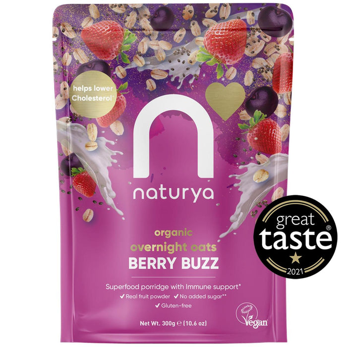 Naturya Orgánica de desayuno durante la noche avena Berry Buzz 300G