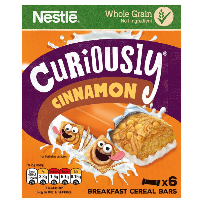 Nestlé curiosamente Cereal Bar 6 por paquete