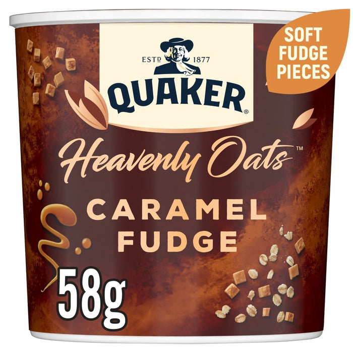 Quäker Heavenly Hafer Karamell Fudge Borridge Topf 58g