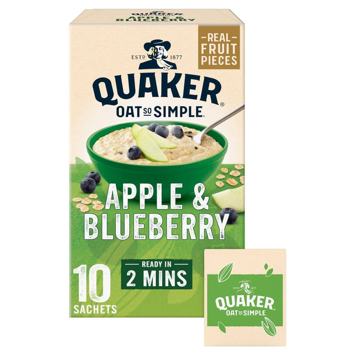 Quäker Hafer so einfacher Apple & Blueberry Brei 10 x 36g