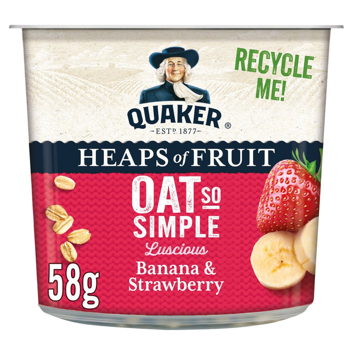 Quaker Oat So Simple Banana Strawberry Porridge Pot 58G