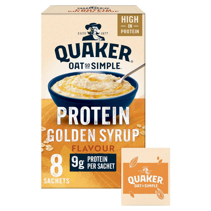 Quäker Hafer so einfacher Protein Golden Sirup Brei 8 x 43g