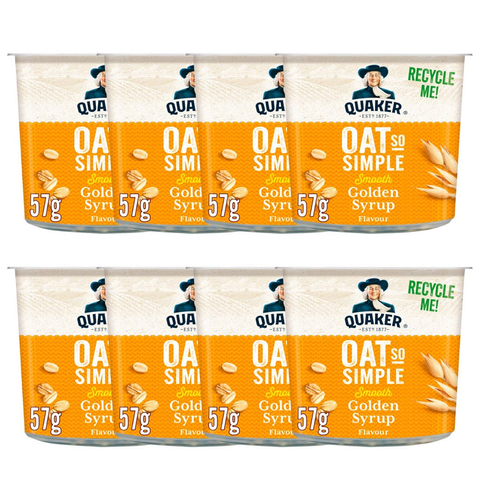 Quaker avena tan simple jarabe dorado gachas multiplicado 8 x 57g