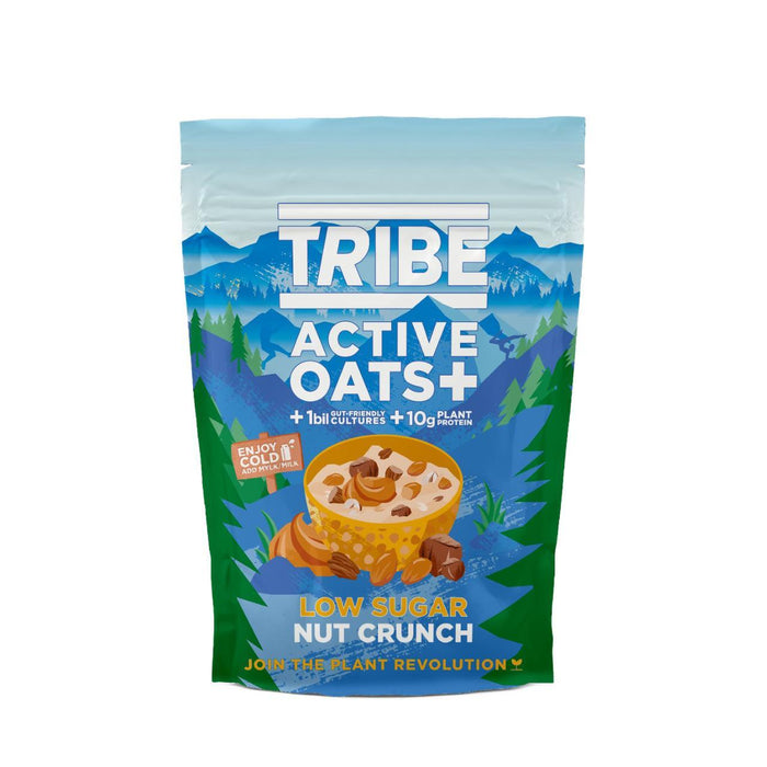 Tribu instantané petit déjeuner avoine pochette faible noix de sucre Crunch 480g