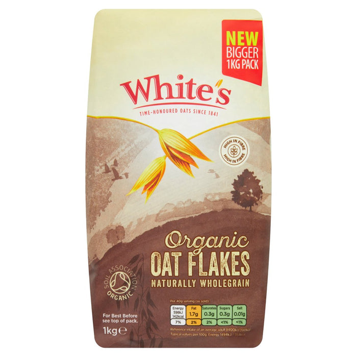 Flakes de avena orgánica de White 1 kg